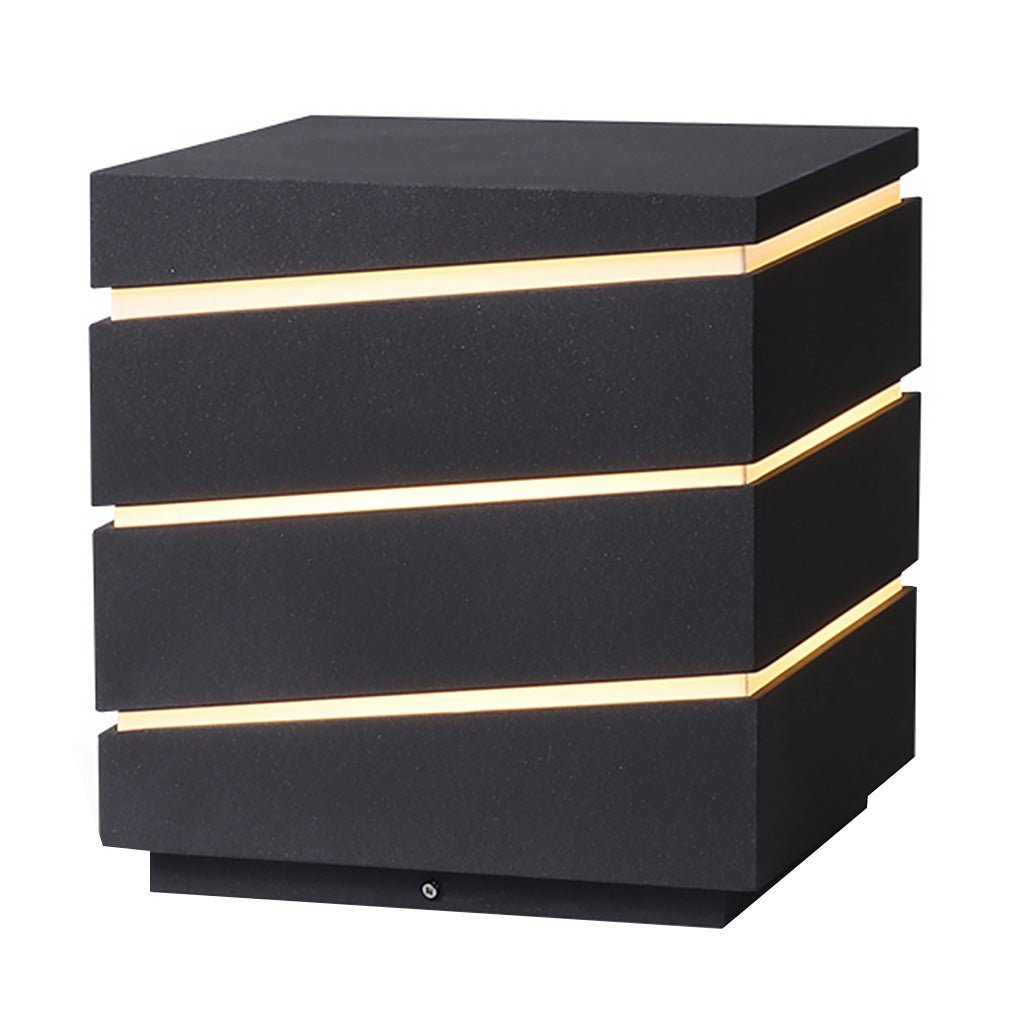 Square Line Decor LED Waterproof IP65 Black Minimalist Outdoor Light-Lighom