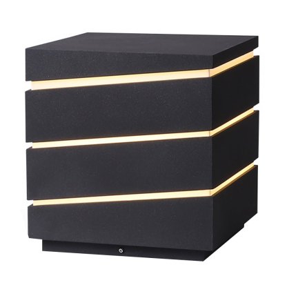 Square Line Decor LED Waterproof IP65 Black Minimalist Outdoor Light-Lighom