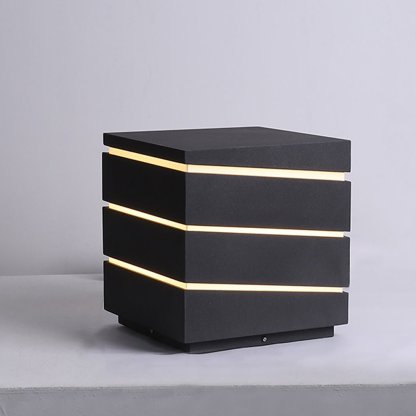 Square Line Decor LED Waterproof IP65 Black Minimalist Outdoor Light-Lighom