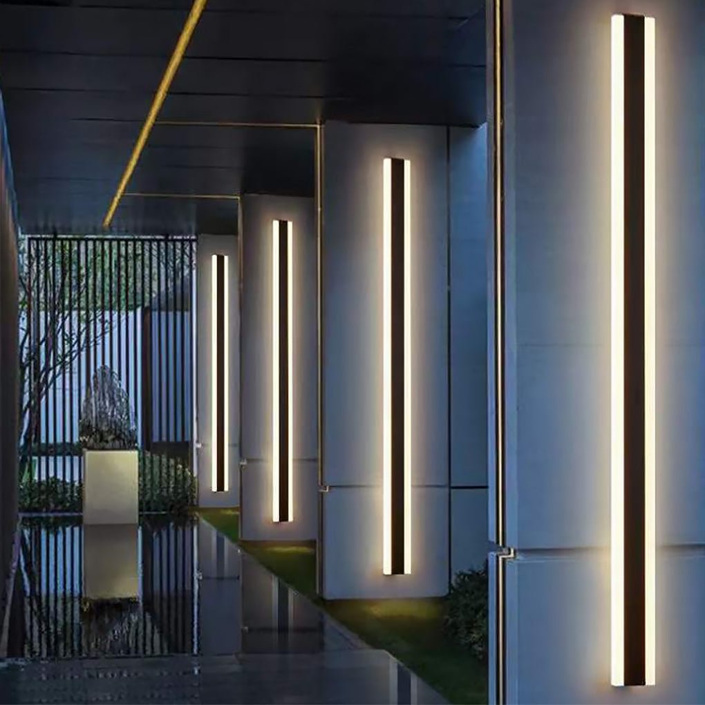 Linear LED Long Outdoor Wall Light Minimalist Exterior Wall Mount Lights Waterproof for Porch-Lighom