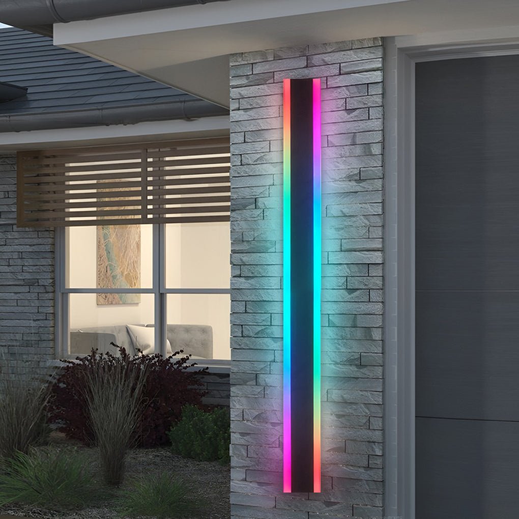 Long Strip Waterproof LED RGB Multi Color Modern Outdoor Sconces-Lighom