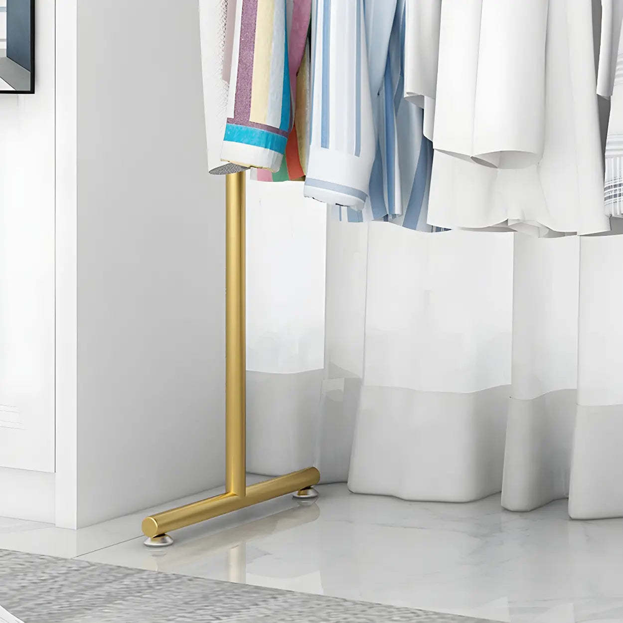 Minimalist Gold Metal Large Coat Rack