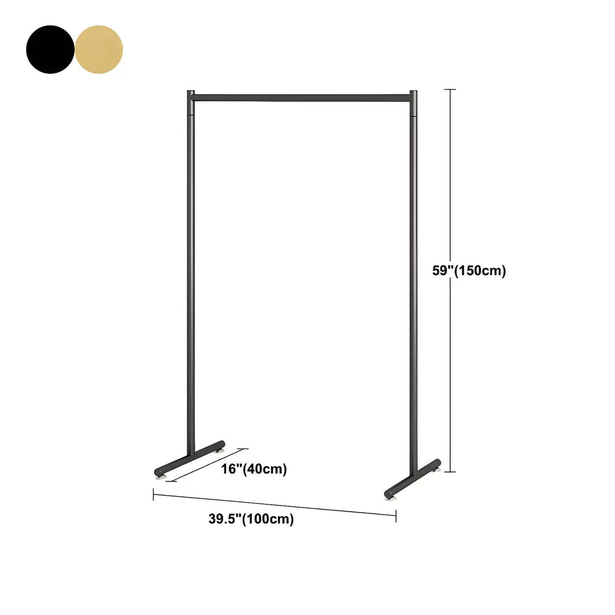 Minimalist Gold Metal Large Coat Rack