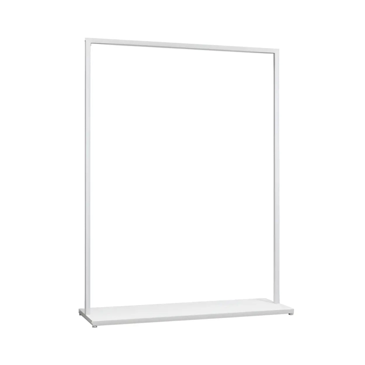 White Metal Freestanding Coat Rack with Shelf