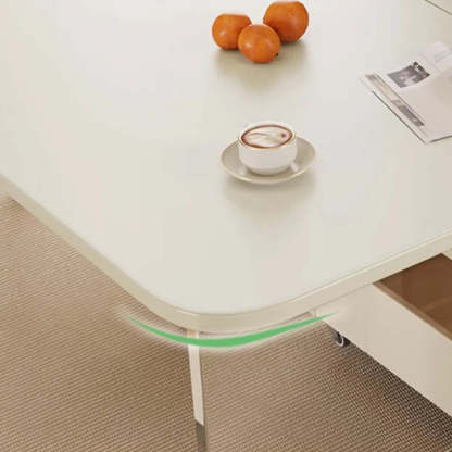 Minimalist White Folding Drop-Leaf Dining Table