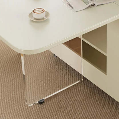 Minimalist White Folding Drop-Leaf Dining Table