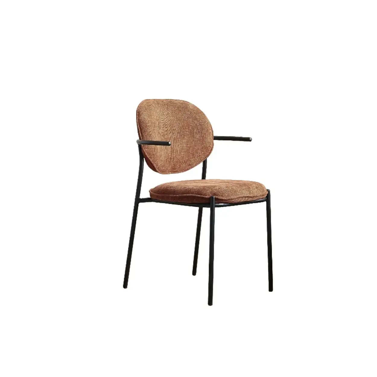 Minimalist Modern Low-Back Fabric Dining Chairs
