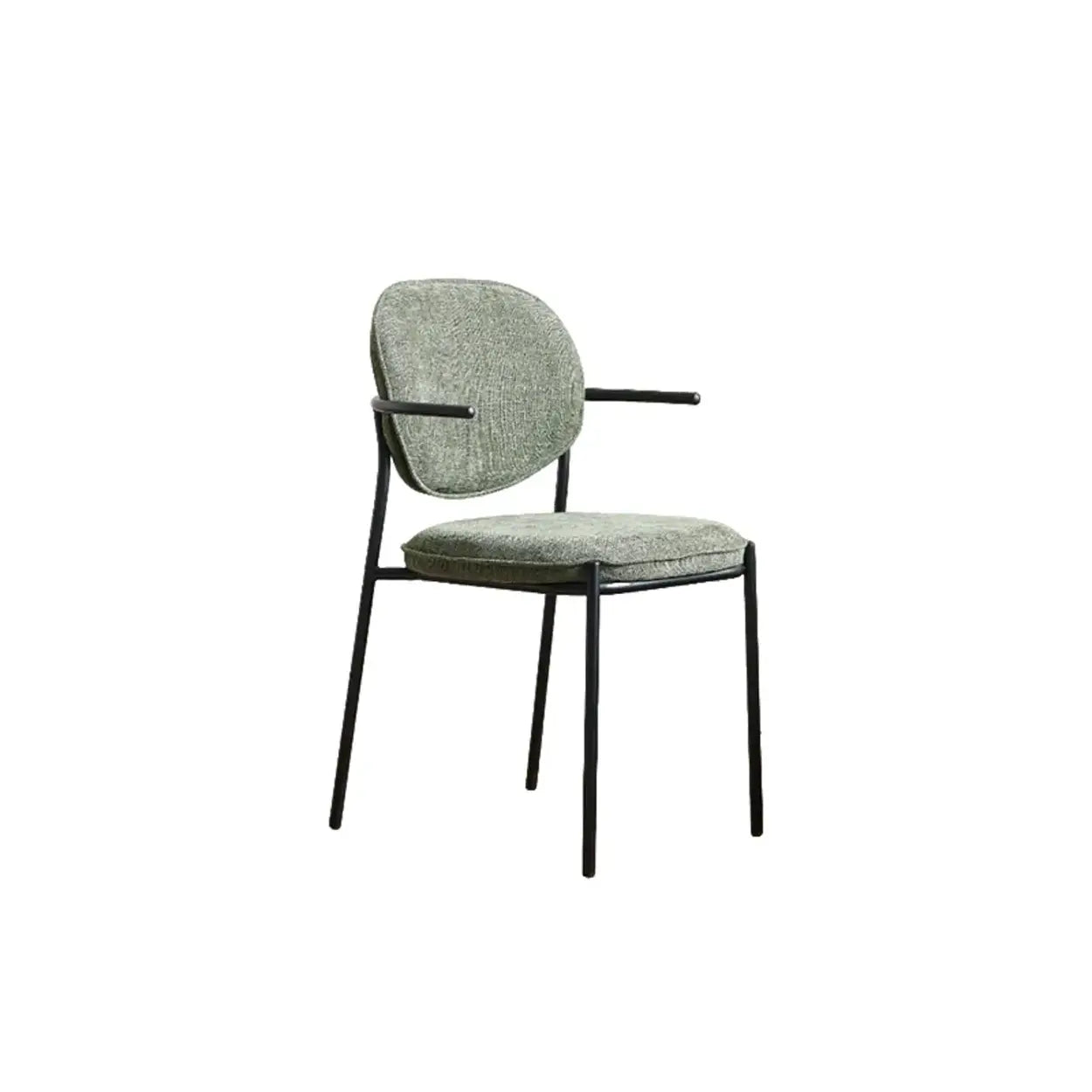 Minimalist Modern Low-Back Fabric Dining Chairs