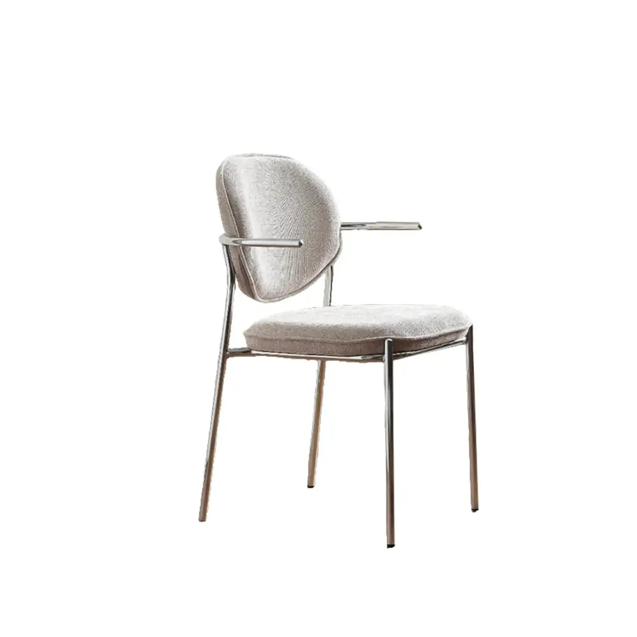 Minimalist Modern Low-Back Fabric Dining Chairs