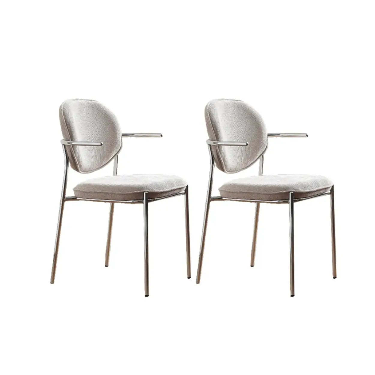 Minimalist Modern Low-Back Fabric Dining Chairs