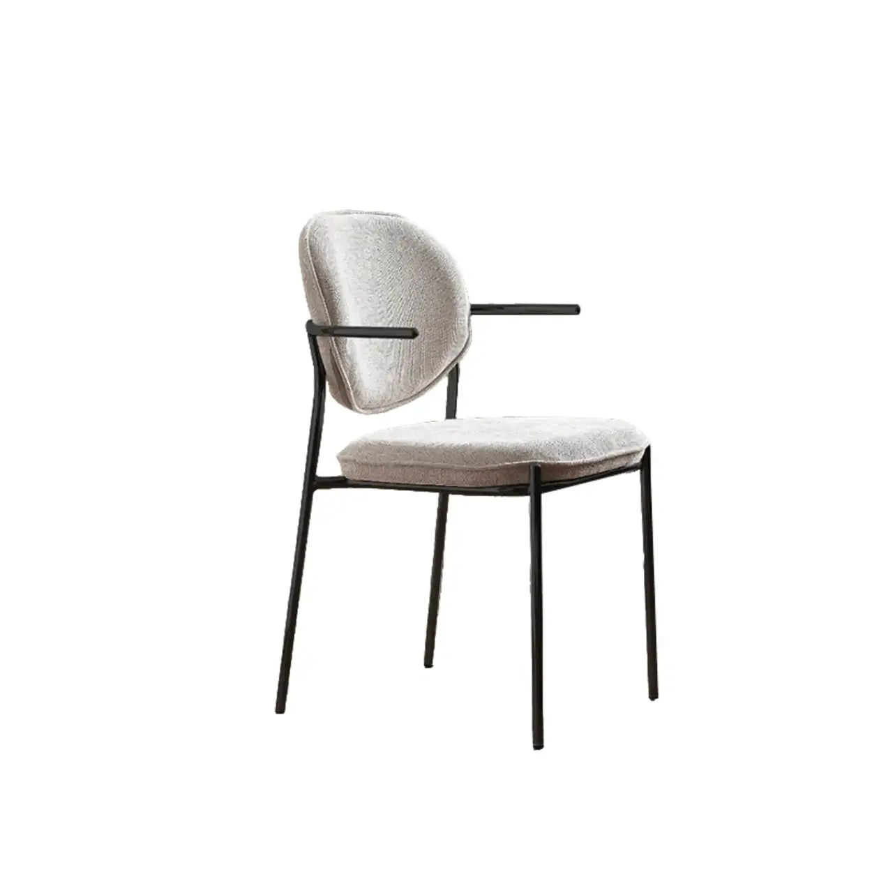 Minimalist Modern Low-Back Fabric Dining Chairs