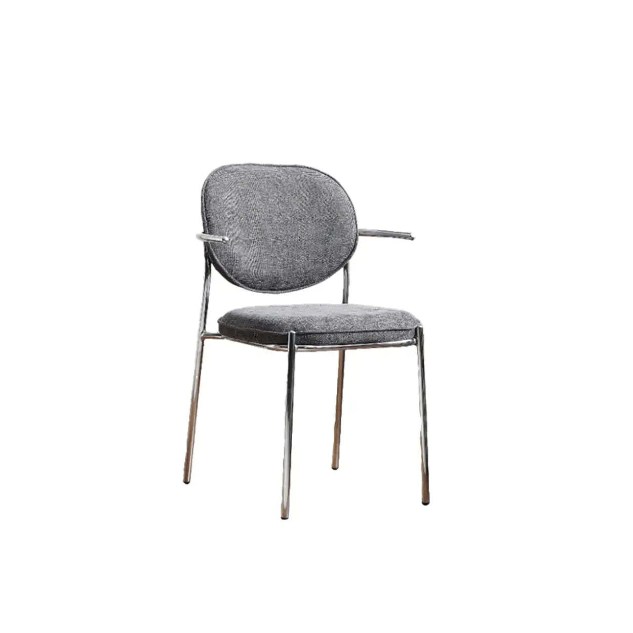 Minimalist Modern Low-Back Fabric Dining Chairs