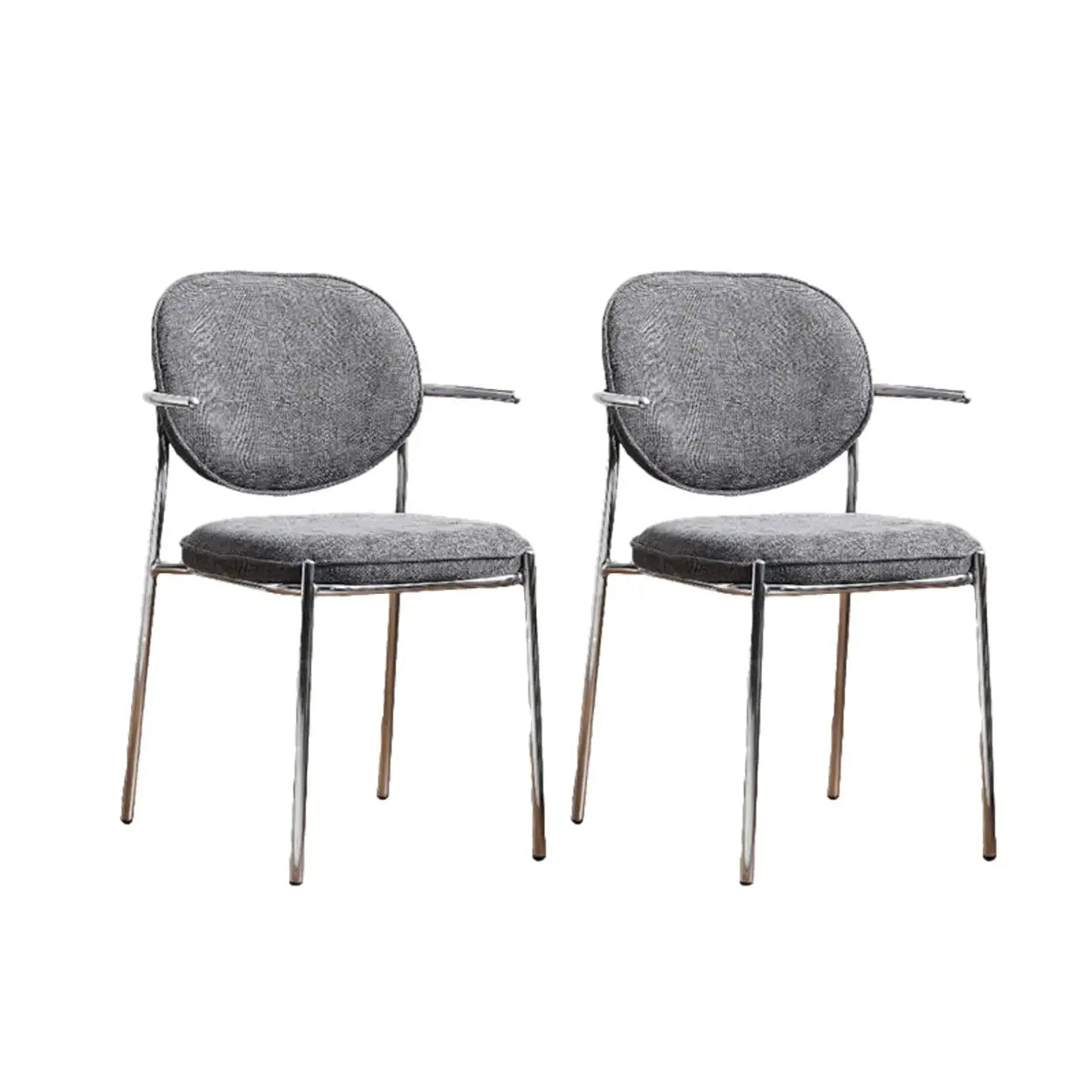 Minimalist Modern Low-Back Fabric Dining Chairs