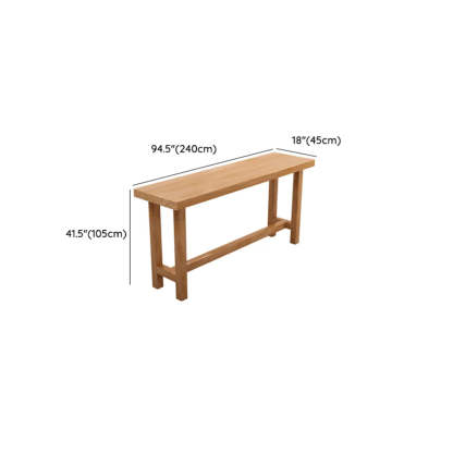 Minimalist Wood Bar Table with Footrest
