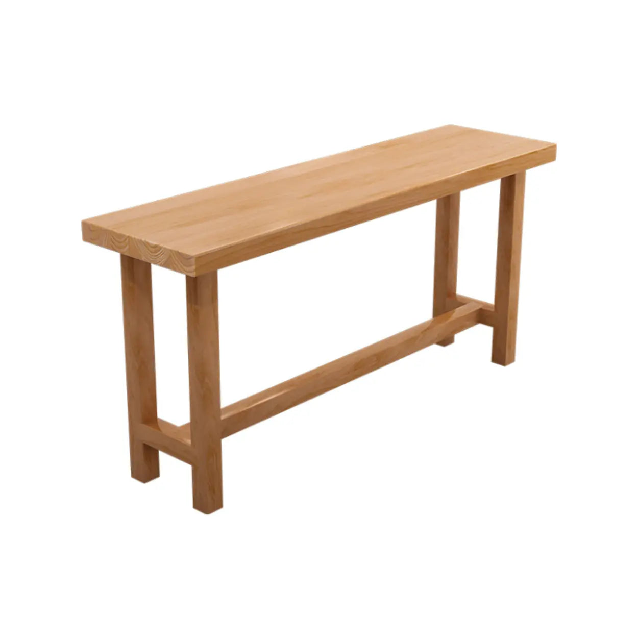 Minimalist Wood Bar Table with Footrest — Table Only