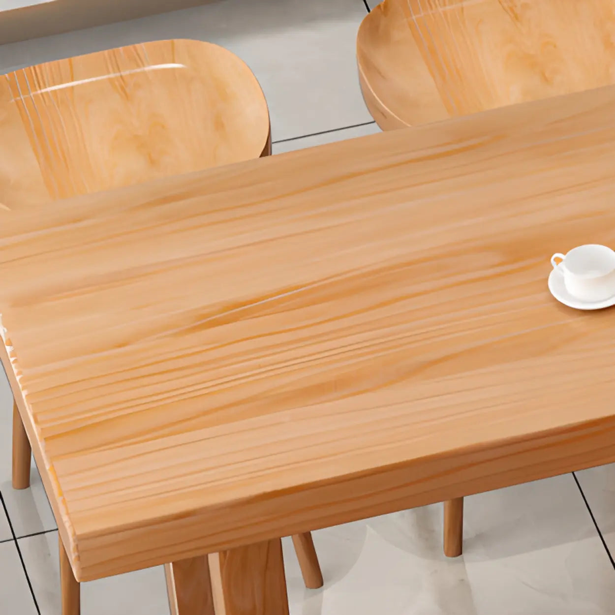 Minimalist Wood Bar Table with Footrest — Table Only