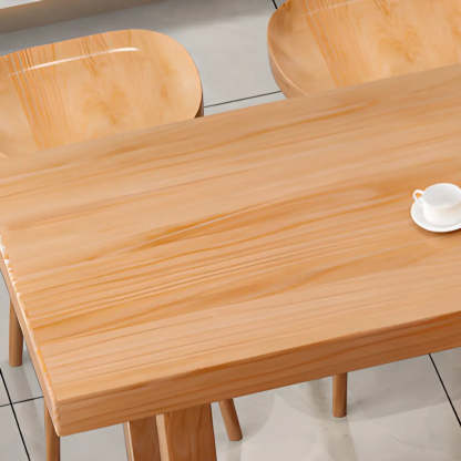 Minimalist Wood Bar Table with Footrest — Table Only