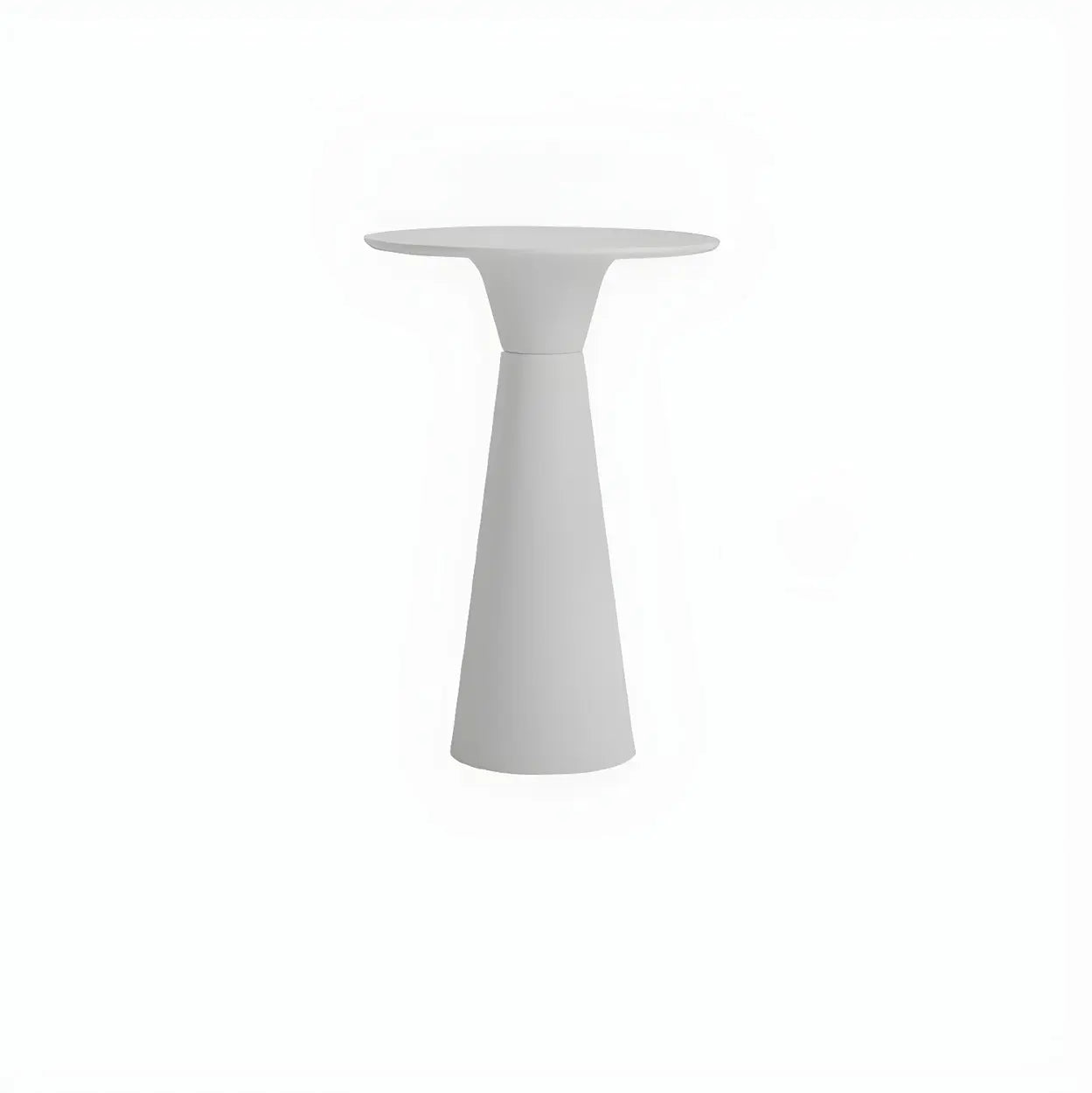 Minimalist Modern Round Wood Pedestal Bar Table for Two — Without Chairs / Brown/ Black