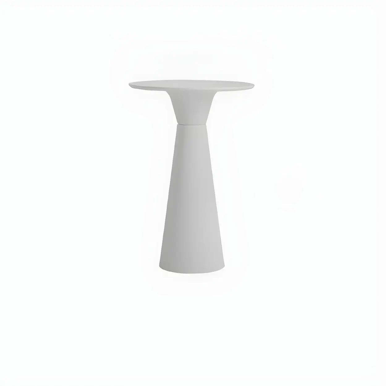 Minimalist Modern Round Wood Pedestal Bar Table for Two — Without Chairs / Brown/ Black