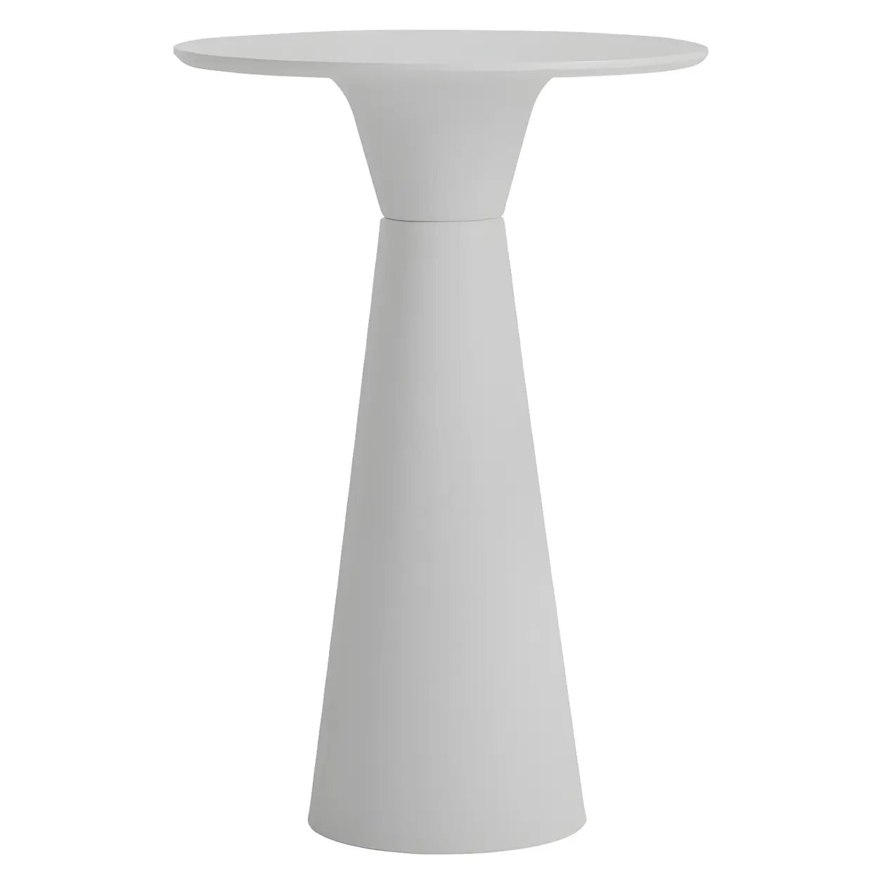 Minimalist Modern Round Wood Pedestal Bar Table for Two — Without Chairs / Black