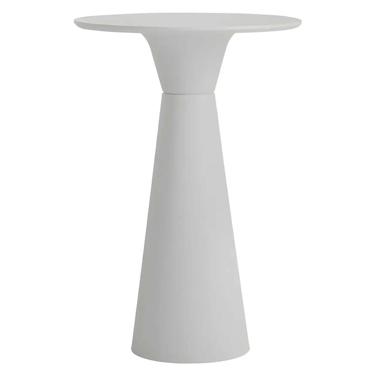 Minimalist Modern Round Wood Pedestal Bar Table for Two — Without Chairs / Black