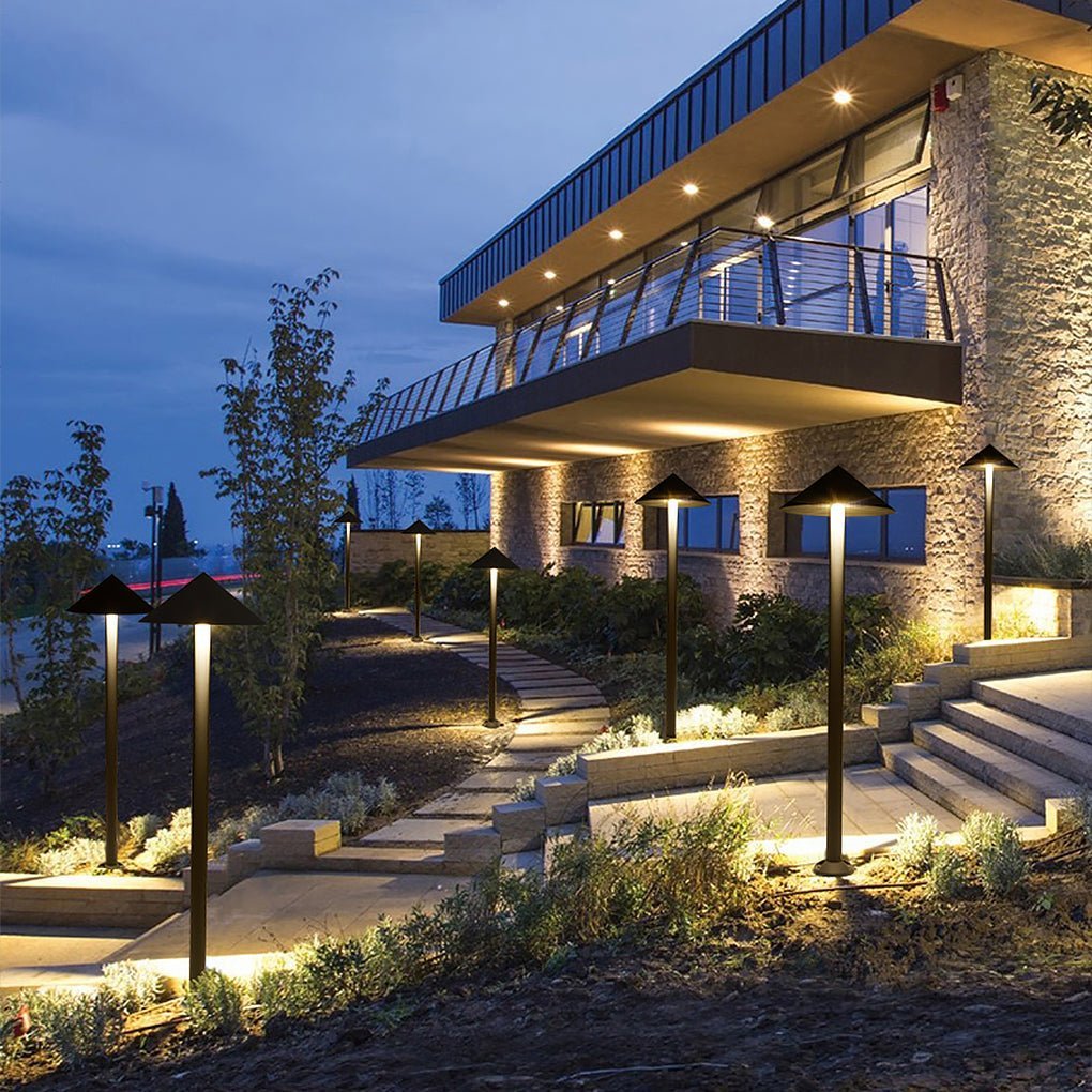 Minimalist Modern Waterproof High Pole Post Light for Landscape Garden Road-Lighom