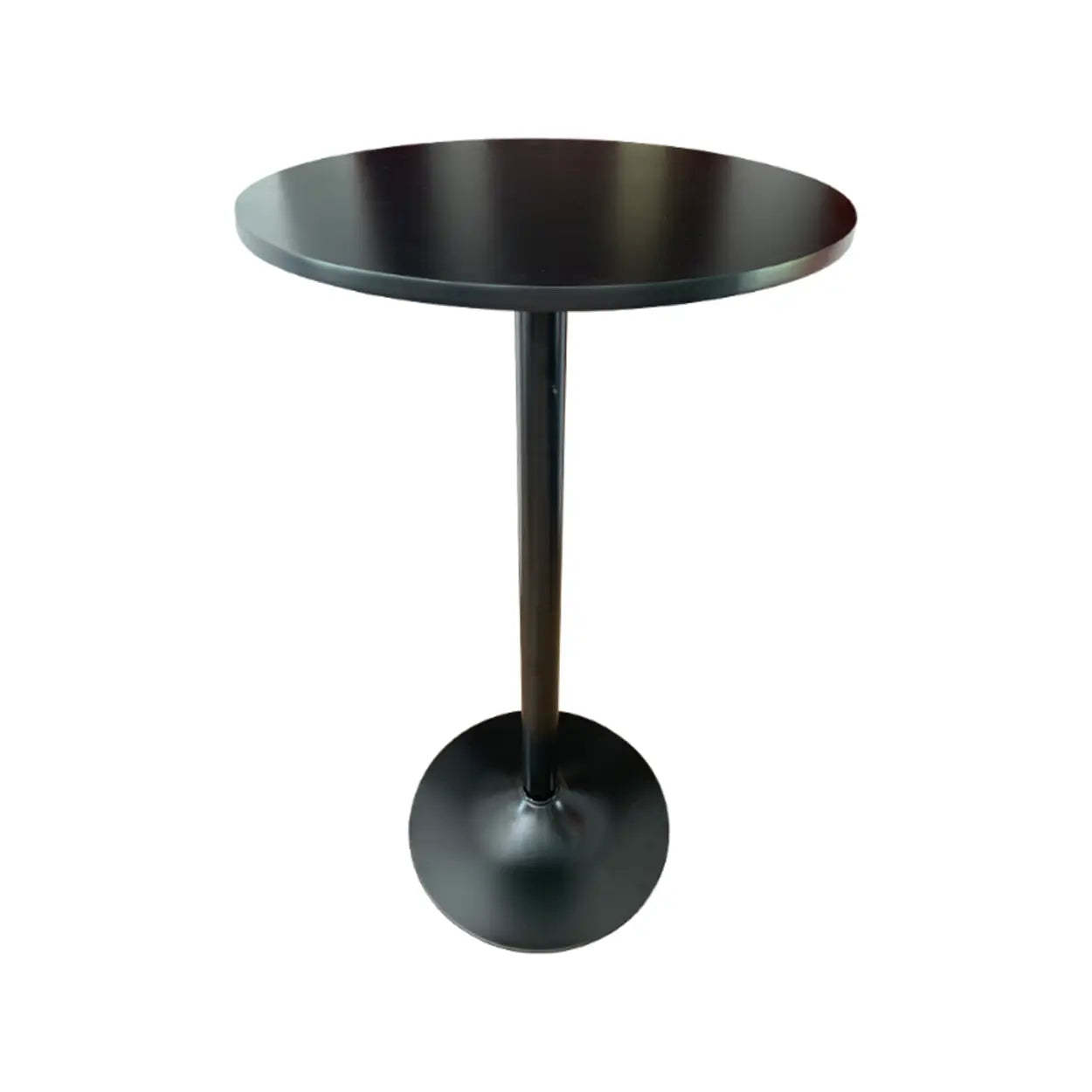 Minimalist White Small Round Metal Bar Table