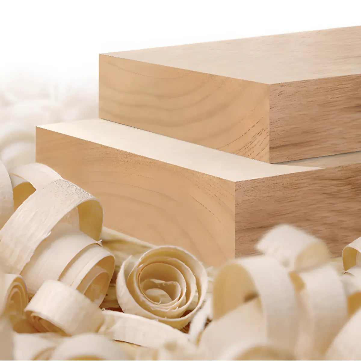 Minimalist Natural Wood Computer Desk with Drawers — 1 / Without Chairs
