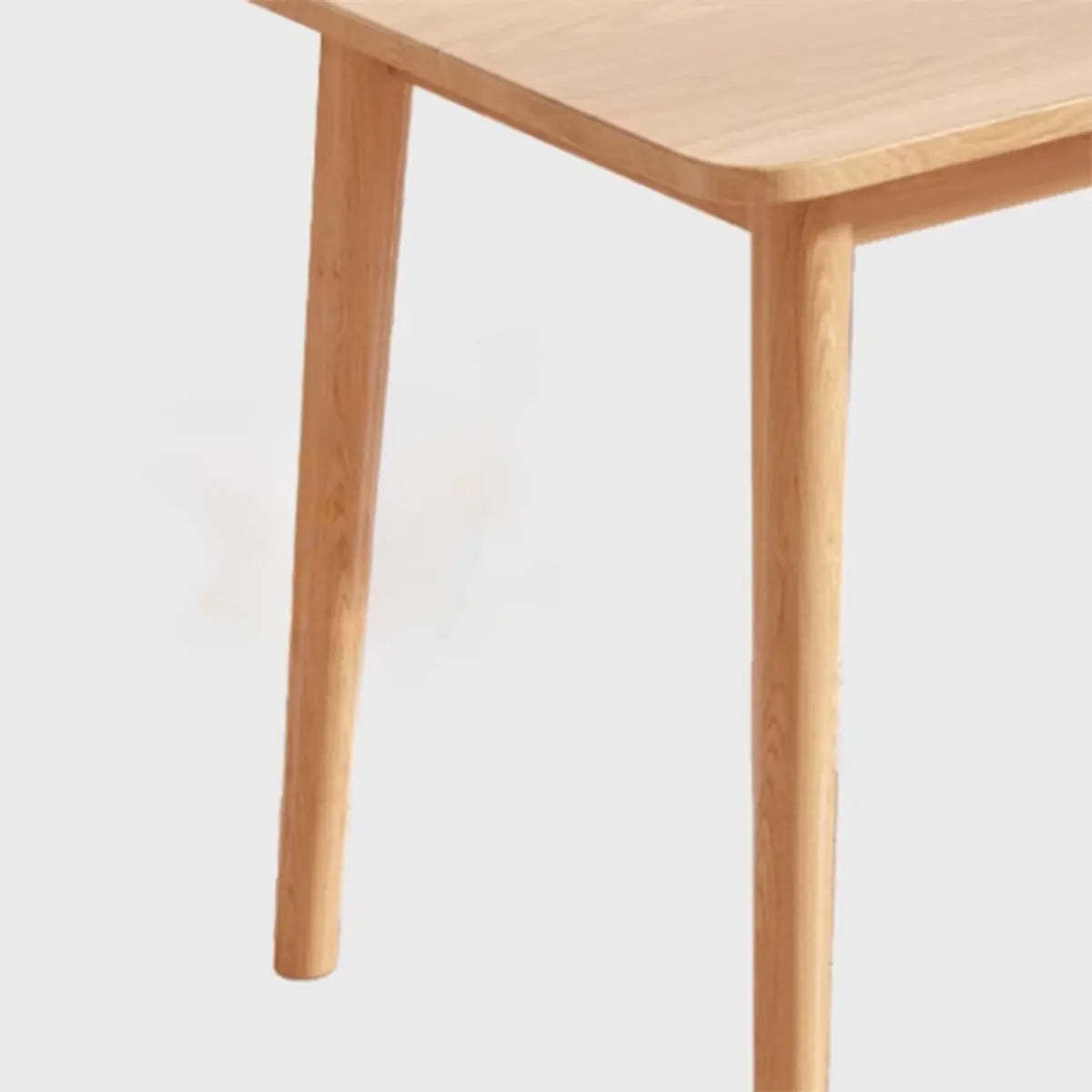 Minimalist Natural Wood Computer Desk with Drawers — 1 / Without Chairs