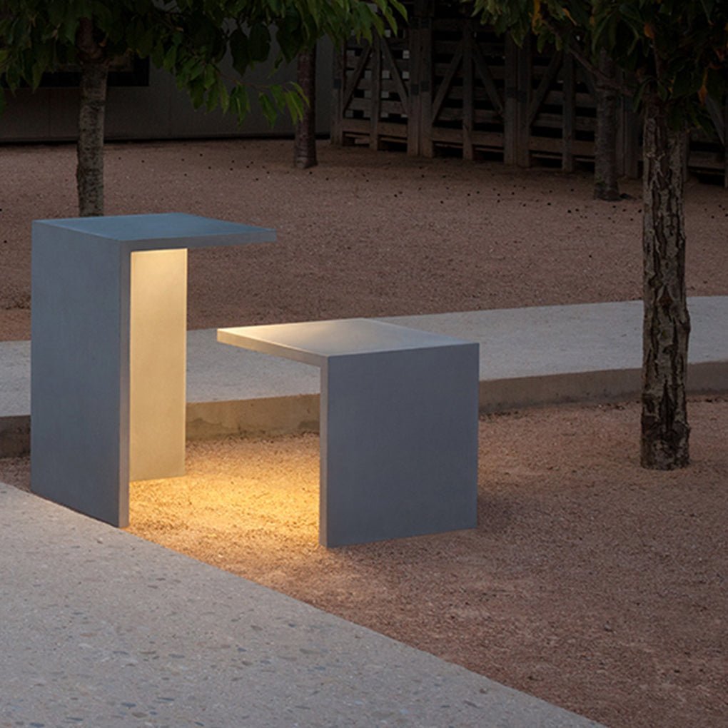 Multifunction Square Stools Table Waterproof Creative Outdoor Light-Lighom