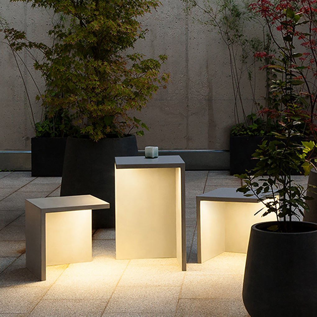 Multifunction Square Stools Table Waterproof Creative Outdoor Light-Lighom