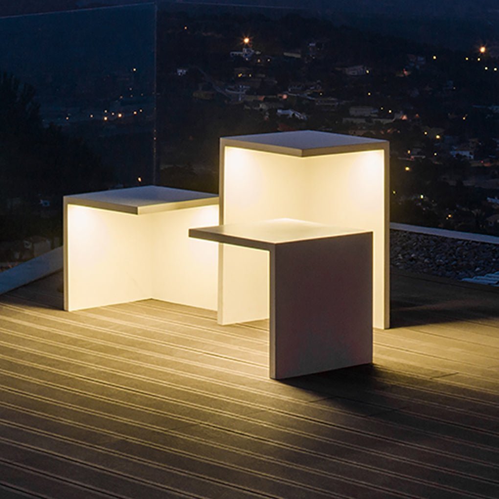 Multifunction Square Stools Table Waterproof Creative Outdoor Light-Lighom
