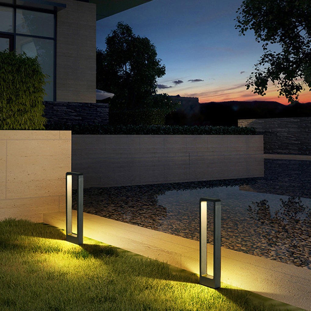Rectangular COB LED Outdoor Path Lights - Minimalist, Durable & Waterproof-Lighom