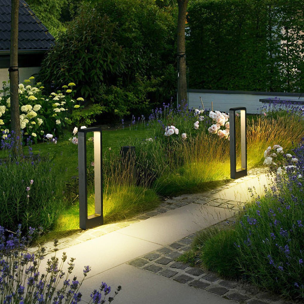 Rectangular COB LED Outdoor Path Lights - Minimalist, Durable & Waterproof-Lighom