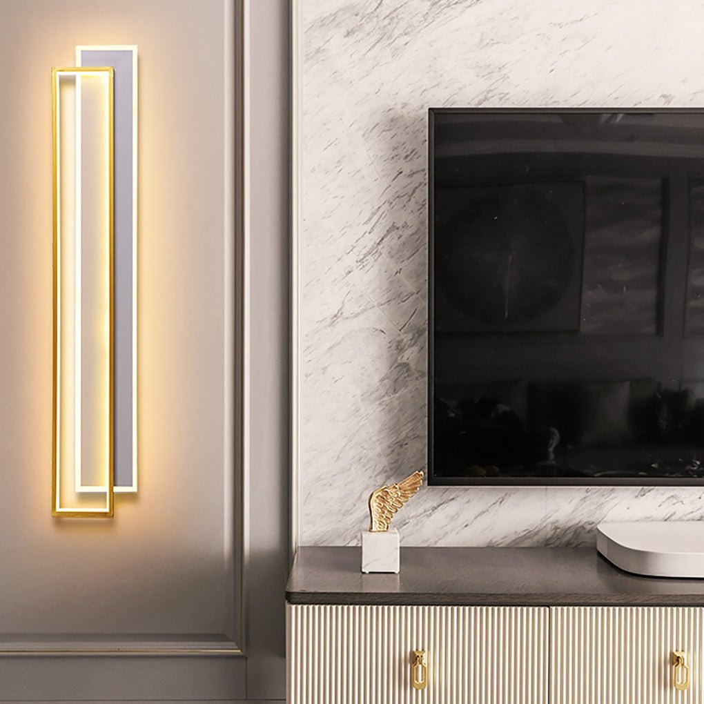 Minimalist Personalized Creative LED Three Color Dimming Strip Wall Lamp-Lighom