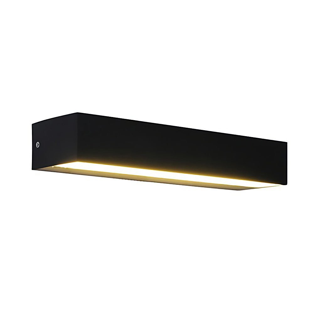 Matte Black Wall Mounted Rectangle Porch LED Lights Outdoor Wall Light-Lighom