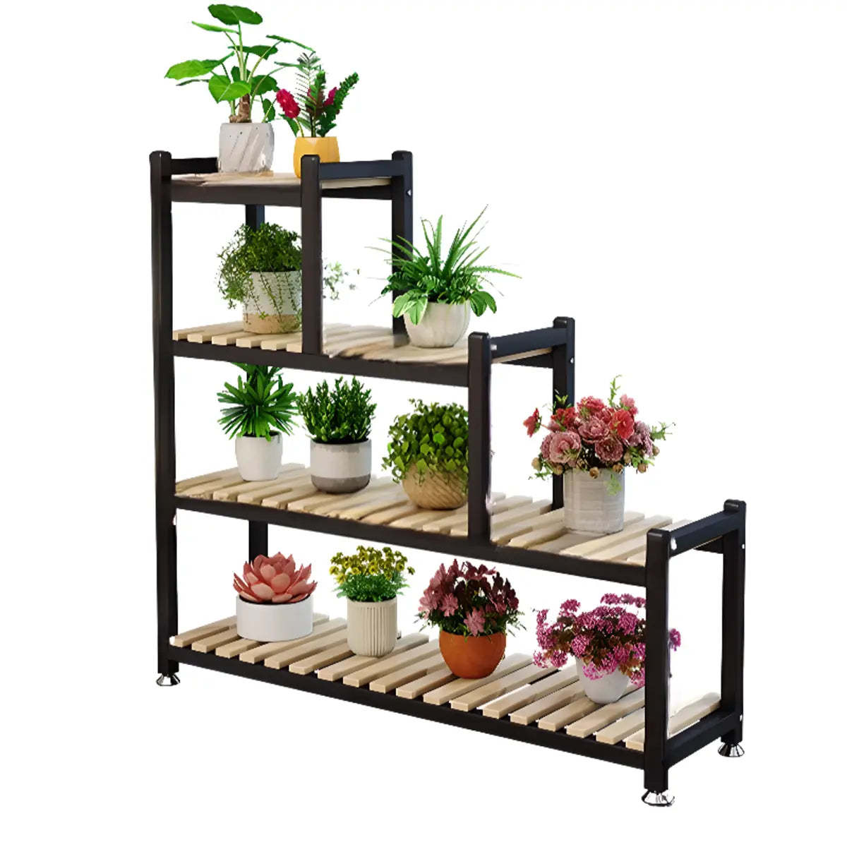 Minimalist White Wood Crate Rectangle Plant Stand