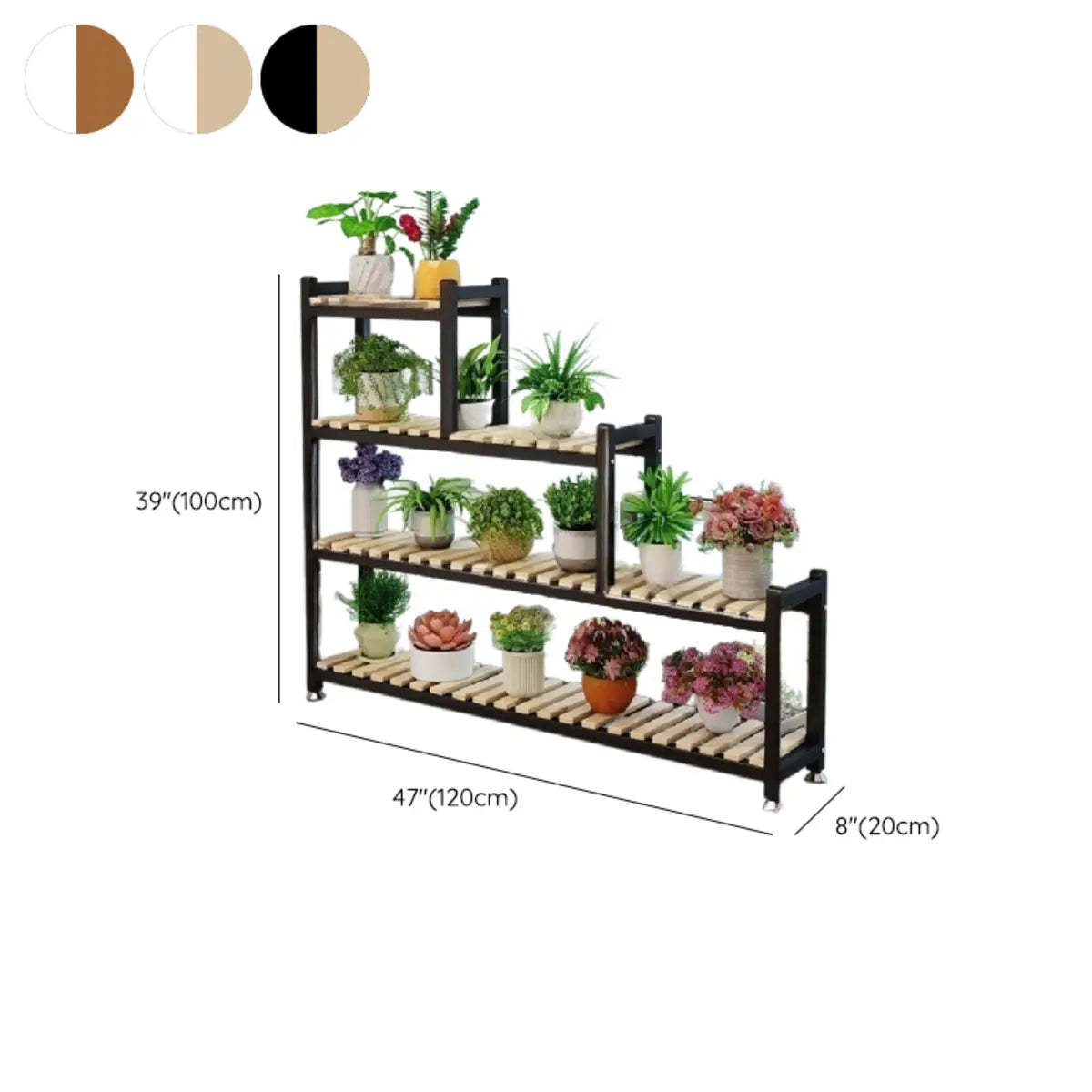 Minimalist White Wood Crate Rectangle Plant Stand
