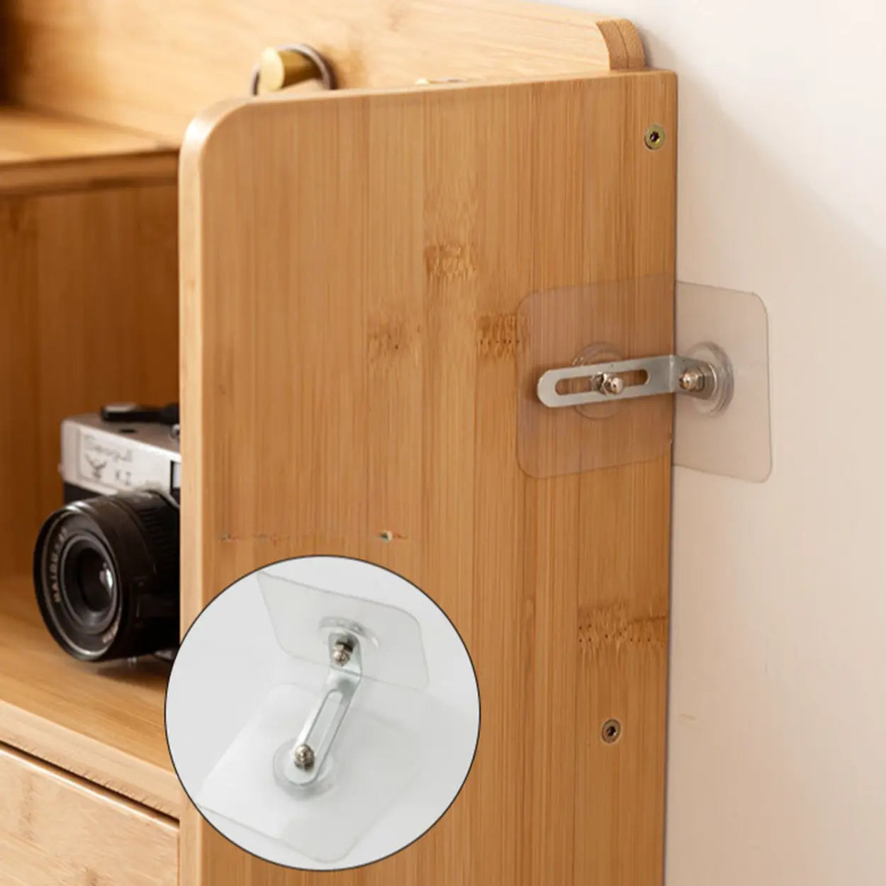 Minimalist Natural Wood Entryway Shoe Cabinet