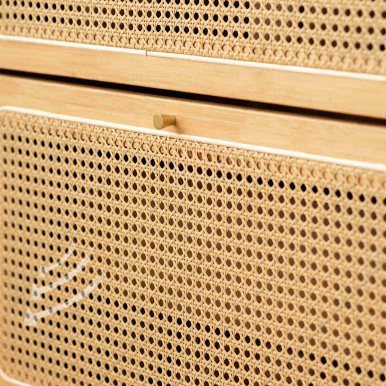 Minimalist Natural Wood Entryway Shoe Cabinet
