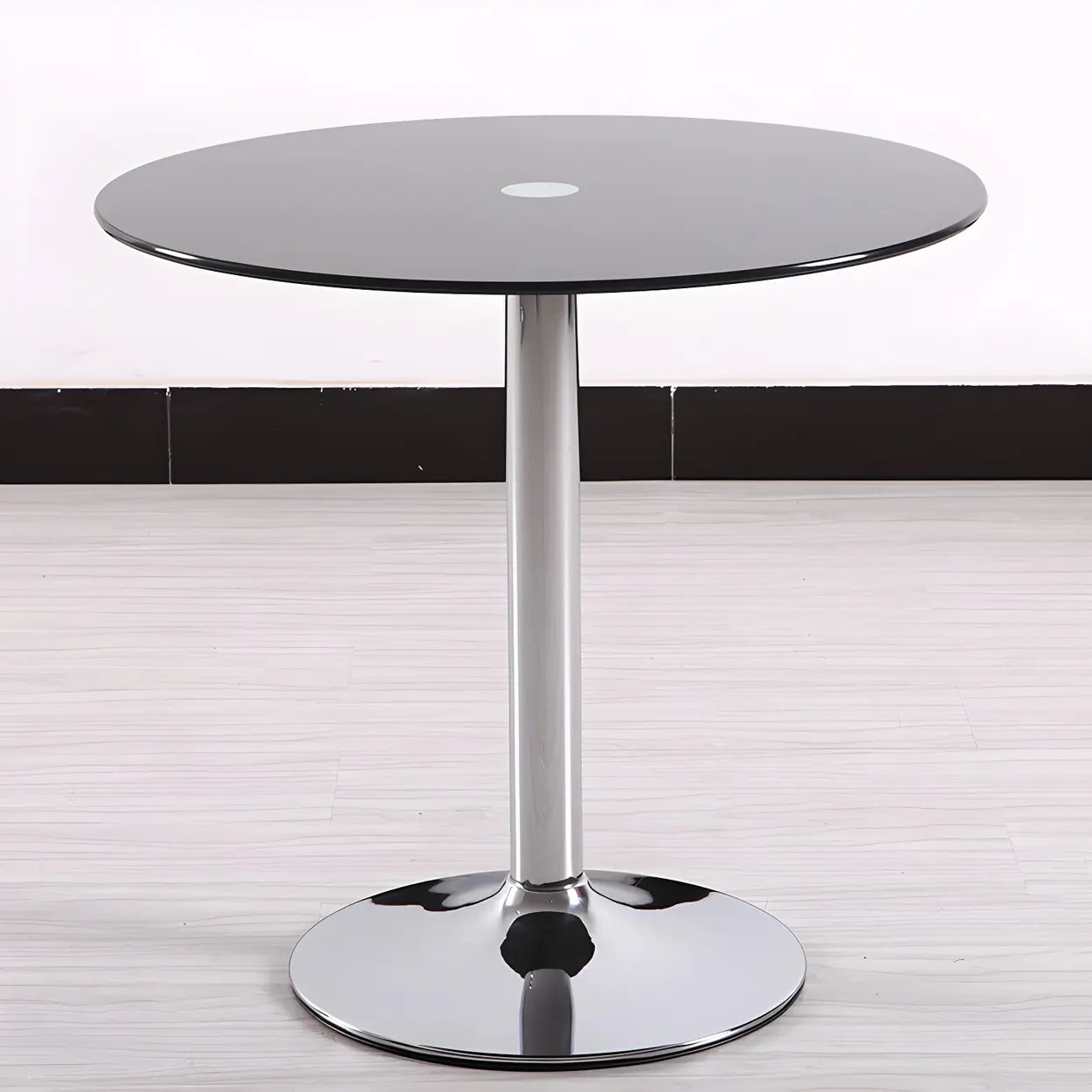 Black modern scratch-resistant round dining tables