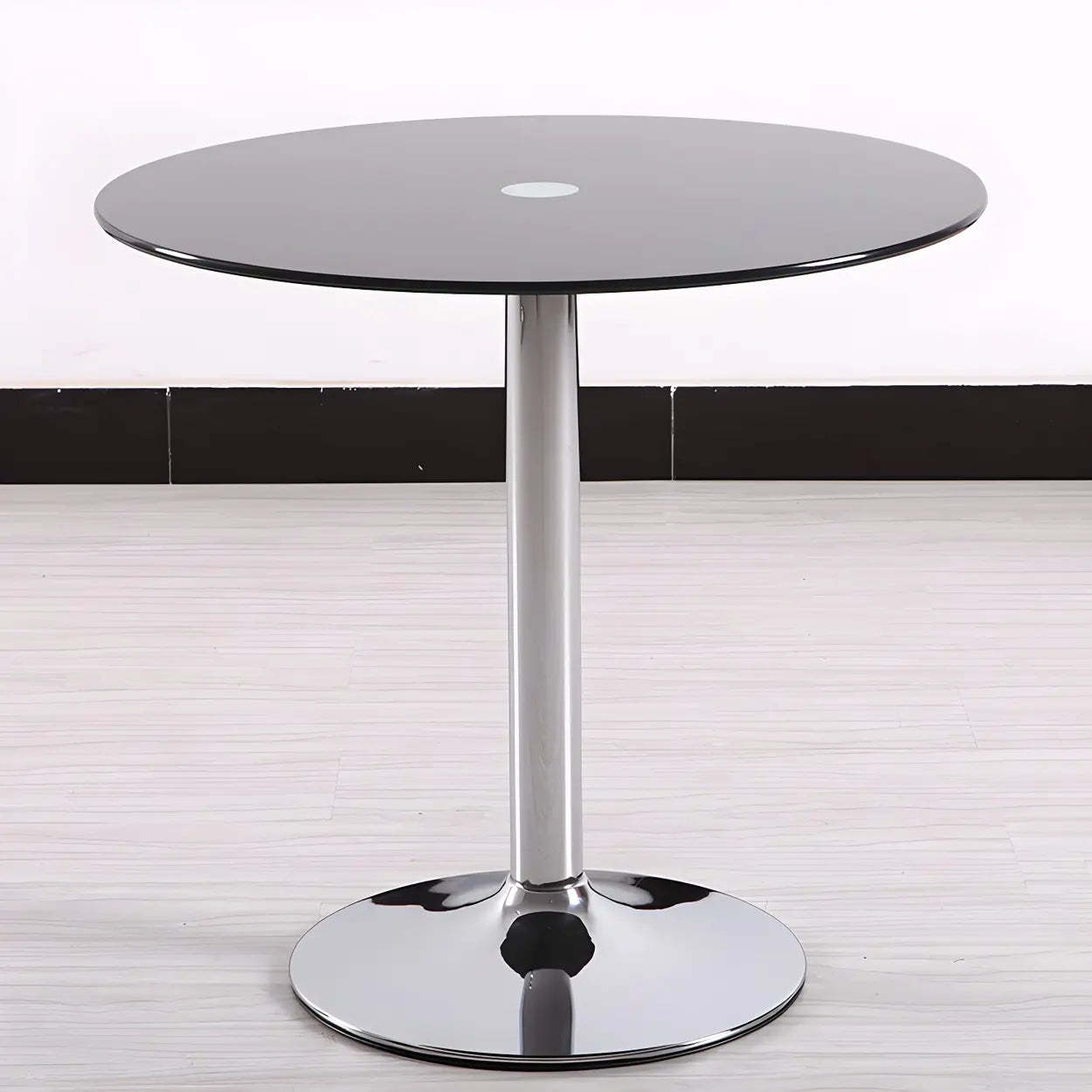Black modern scratch-resistant round dining tables