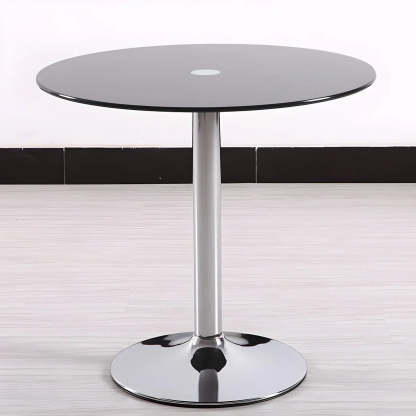 Black modern scratch-resistant round dining tables
