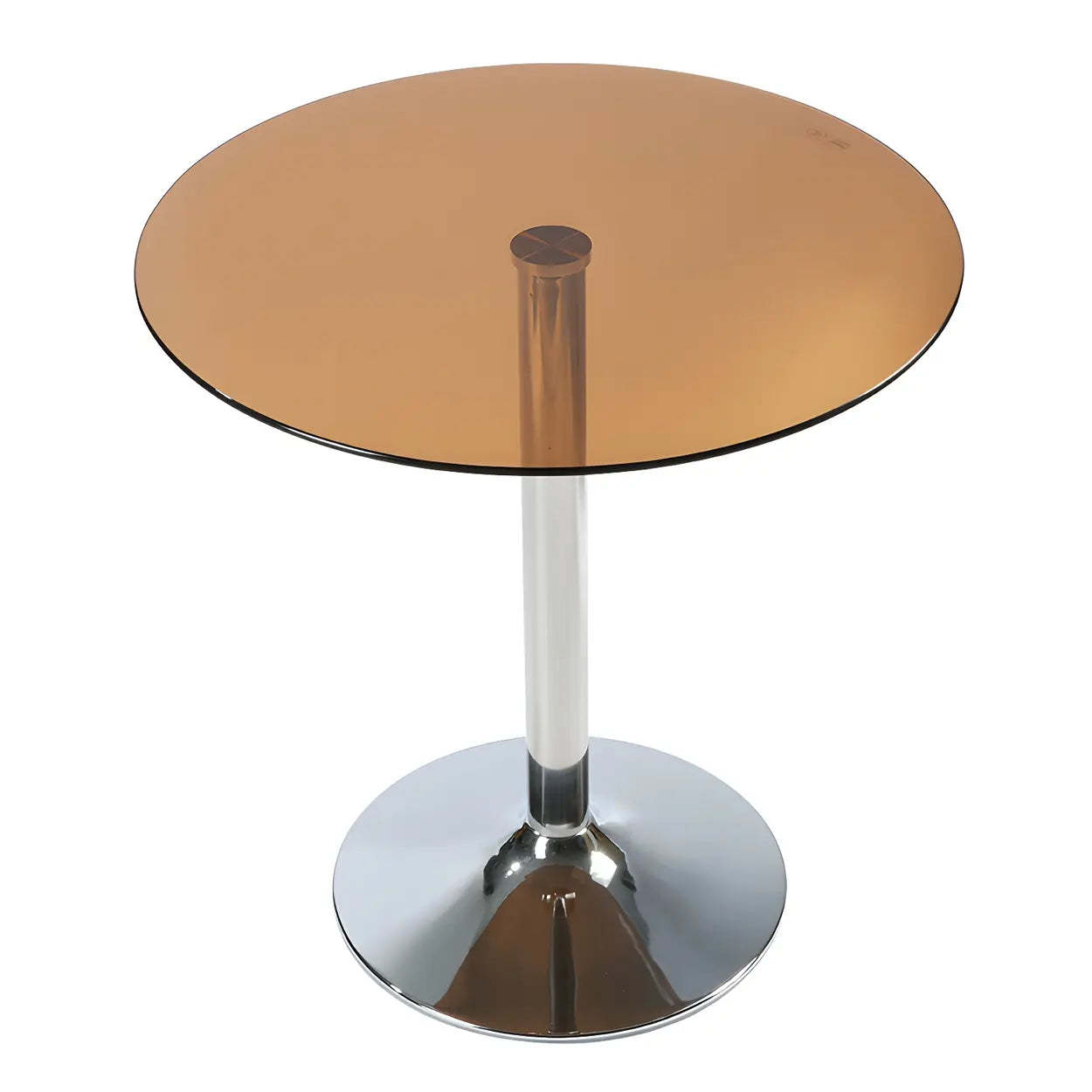 Lighom modern round scratch-resistant black dining tables in glass — 31.5"L x 31.5"W x 29.5"H