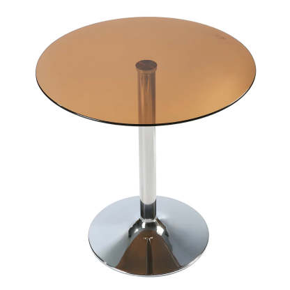 Lighom modern round scratch-resistant black dining tables in glass — 31.5"L x 31.5"W x 29.5"H