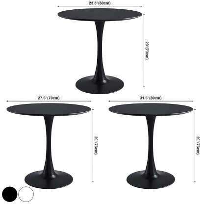 Modern scratch-resistant round dining tables in wood