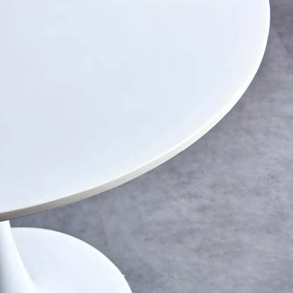 Round Wood Scratch-Resistant Dining Table — White / Table Only