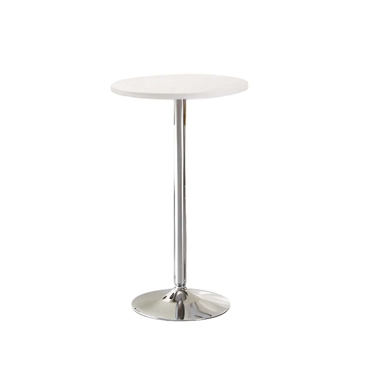 Minimalist Small Round Pine Wood Bar Table