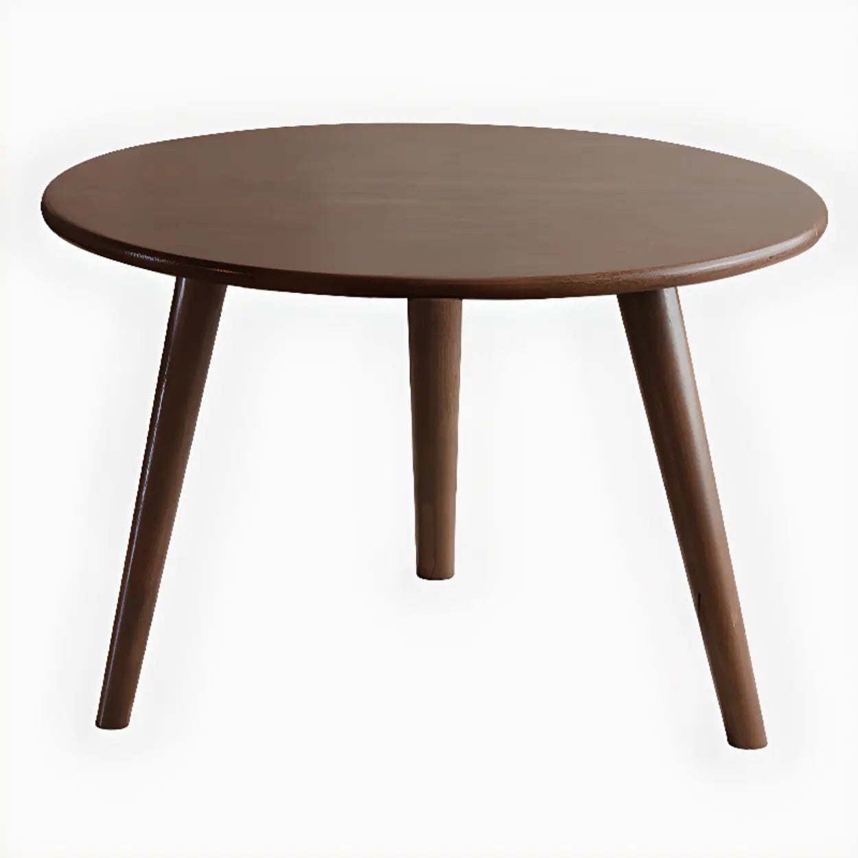 Minimalist Small Round Wood Three-Leg Coffee Table