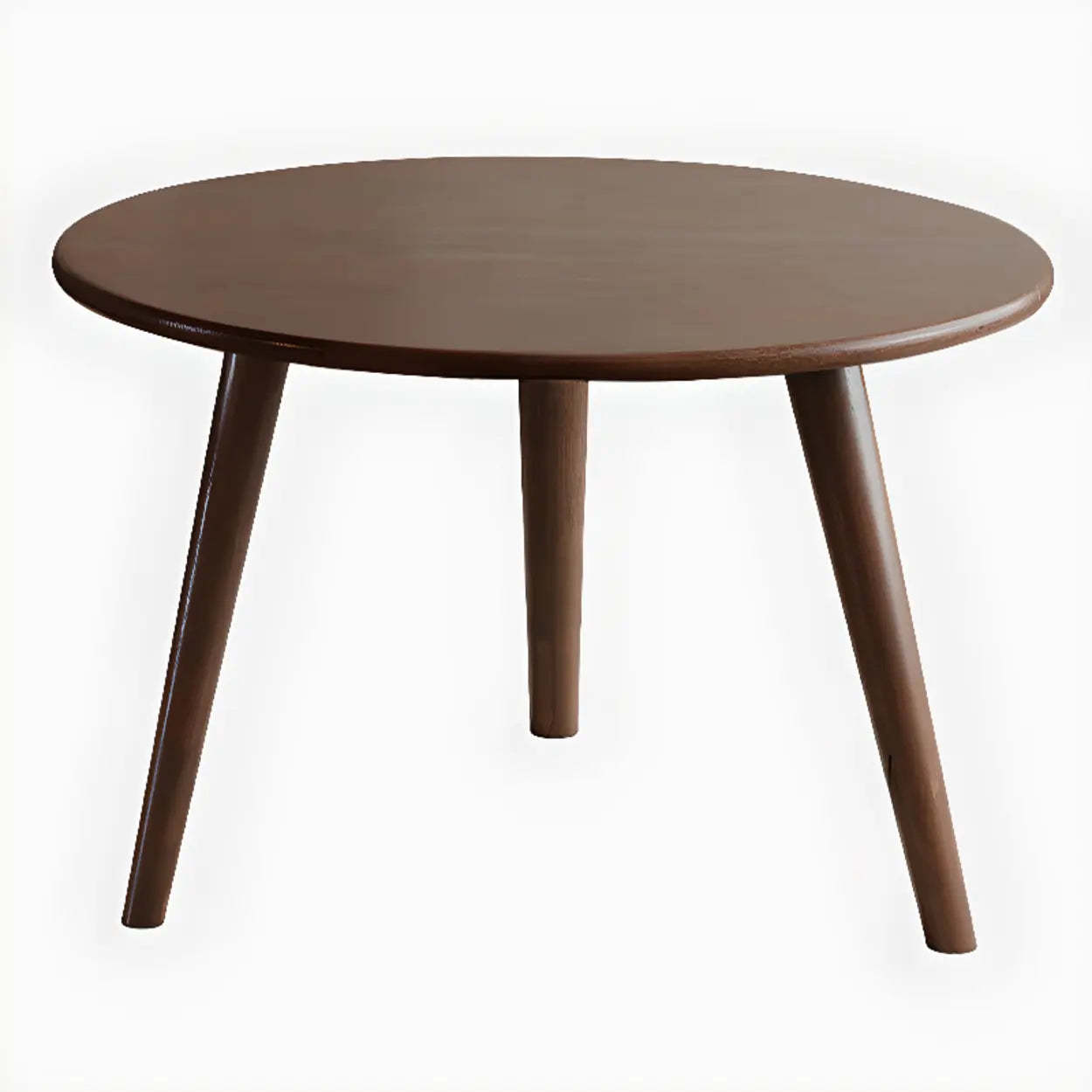 Minimalist Small Round Wood Three-Leg Coffee Table